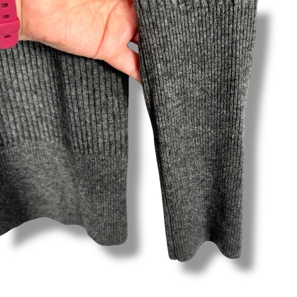 Brochu Walker Merino Wool Cashmere Ribbed Button Front Cardigan, Charcoal, Small - Picture 8 of 13